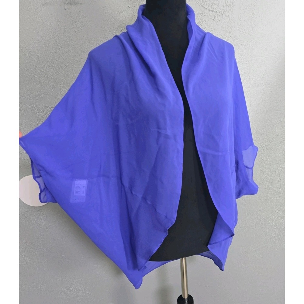ALYSI Silk Sheer Cover Up Top US 10 Purple Resortwear Vacation Made in Italy